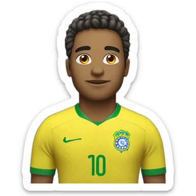 playing brazillian footballer sticker