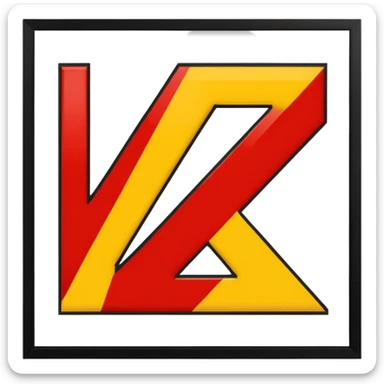 Mejorar la numero 4 las lineas del mismo tamaño color rojo amarillo y negro sticker