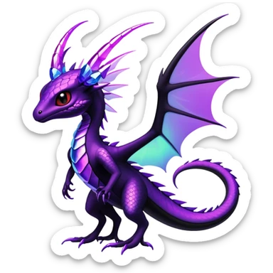 Punk’ish Edgy Futuristic Badass Dark Gothic Flygon-Aurorus-Amaura-Hybrid-Creature sticker