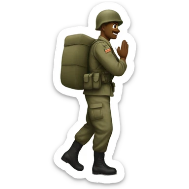 Army man going home from Poland  sticker