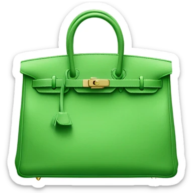 Birkin bag green sticker