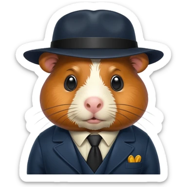 detective guinea pig sticker