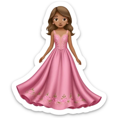 Gown in pink for kids sticker