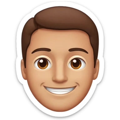 One single emoji of a stoned guy that has smoked a lot of weed, and his eyes are narrowed, and he's smiling, and he's relaxed and chill. sticker
