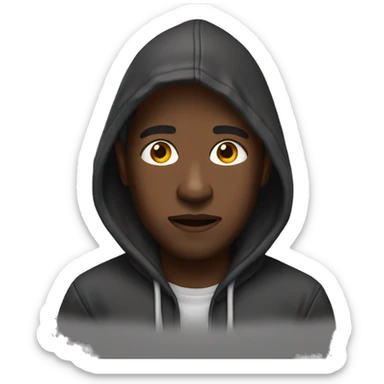 Black man runny with hoodie  sticker