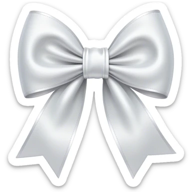white bow sticker