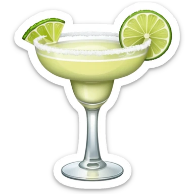 a margarita cocktail. NO STRAW. add salt on the rim. NO LEMONS sticker