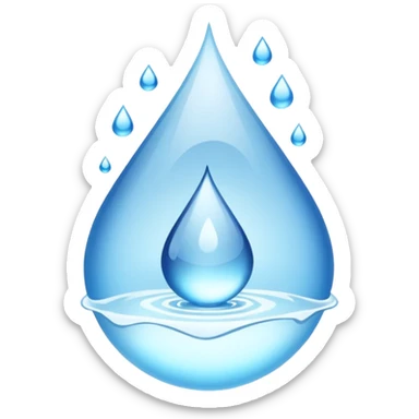 Gota de agua color blanco white sticker
