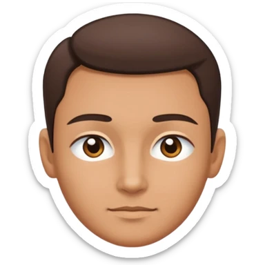 emoji of a human forehead, simple and clean cartoon style, only showing the upper part of the face from eyebrows to hairline sticker