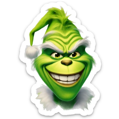 The grinch smirking sticker