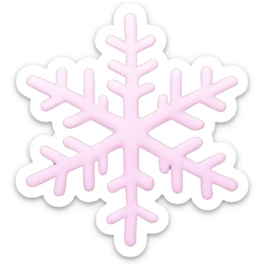 pastel pink snowflake  sticker