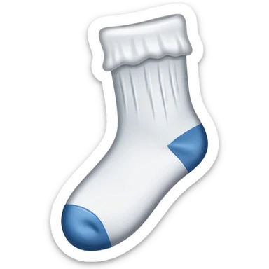 A wet and dirty white sock sticker