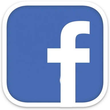 White Facebook app sticker