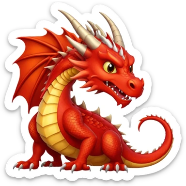 🐉+🔴. Más claro sticker