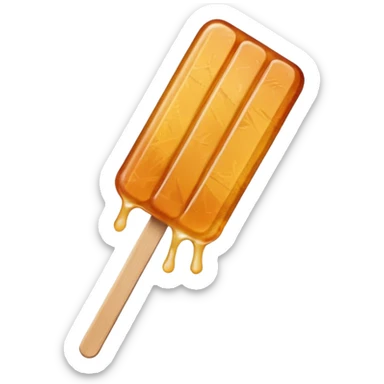 irregular maple taffy on a popsicle stick sticker