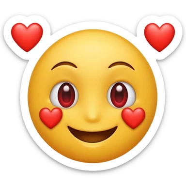 Motion Valentine smiley emoji  sticker