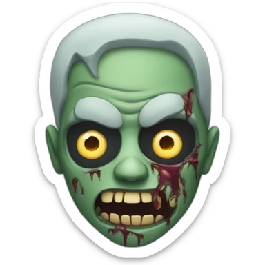 Very scary zombie sticker