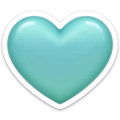 Light blue heart and light green heart sticker