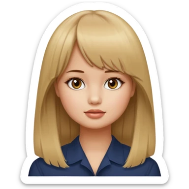 Debby Ryan (dirty blonde hair with straight bangs) sticker