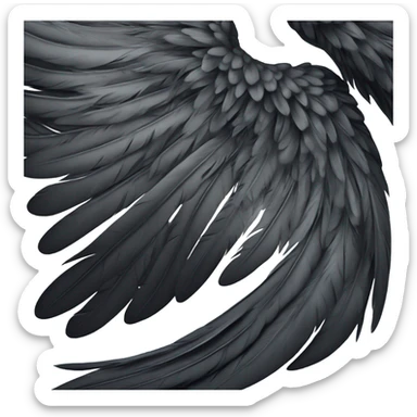 black angel wing sticker