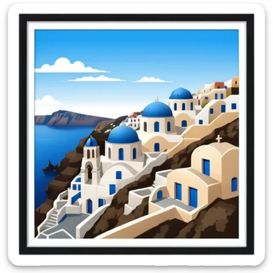 Santorini greece sticker
