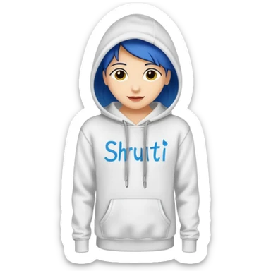 Hoodie with shruti written on it sticker