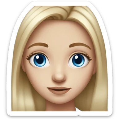 realistic portrait of girl blue eyes  sticker
