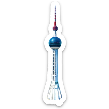 ​Cinematic Realistic N Seoul Tower, depicted in brilliant daylight as a slender, single-column tower rising from a modern cityscape, crowned by a sleek cylindrical observation deck offering panoramic views over Seoul, with crisp glass and steel surfaces reflecting clear blue skies and subtle architectural details that capture its futuristic elegance, sticker