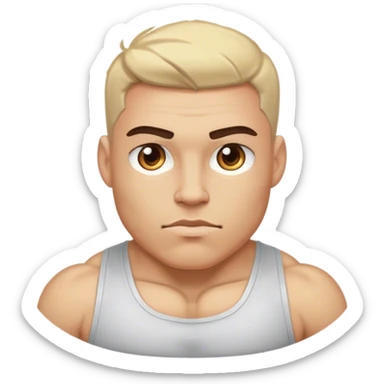 Light skin buff man wearing classes in a nonchalant outfit sticker