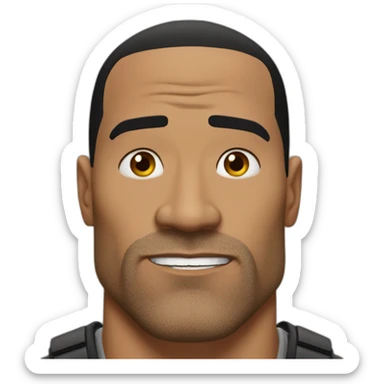 The rock qui fronce les sourcils sticker