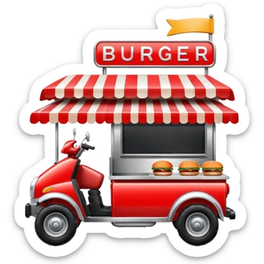 burger stall four wheeler sticker