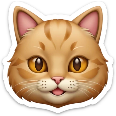 A cat emoji smirking at the camera sticker