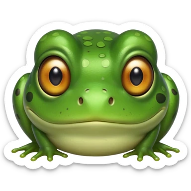 Frog with Asian eyes sticker