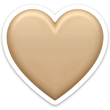 beige heart sticker