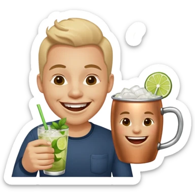 moscow mule riéndose  sticker