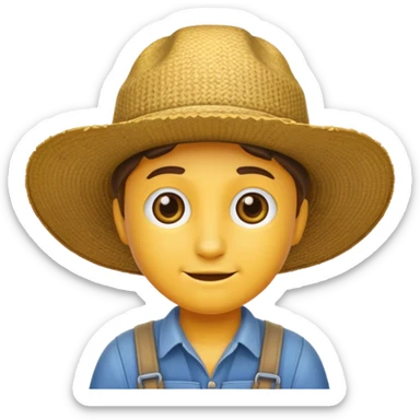 farmer hat sticker