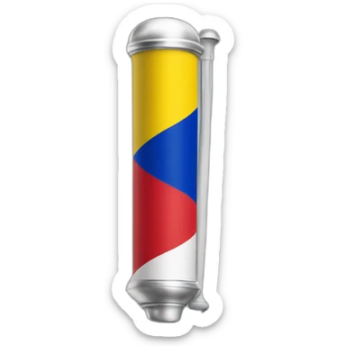 Barber pole colombian flag colors sticker