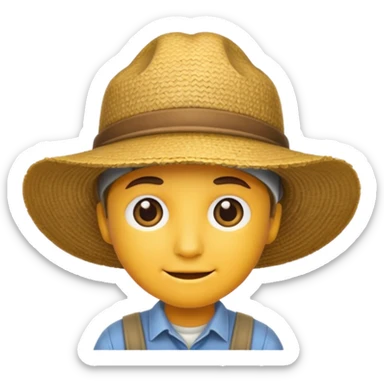 farmer hat sticker