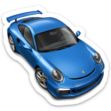 porche 911 gtrs blue sticker