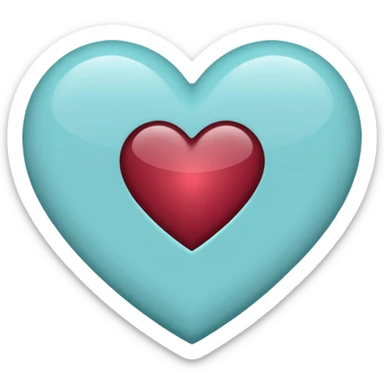 I need a heart with teal, maroon, and light blue in it. Can the maroon be a strip in the middle? sticker