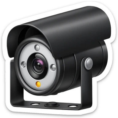 Cctv camera facing 10 o clock position  sticker