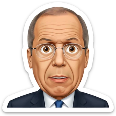 Sergey Lavrov
Minister of Foreign Affairs of the Russian Federation photorealistic surprised sticker
