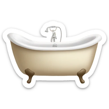 bubble bath in light beige bath tub sticker
