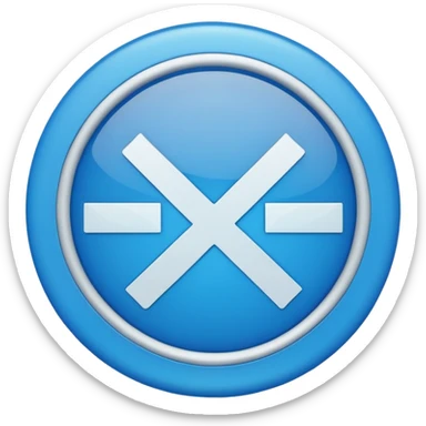 A check mark in a completely blue circle like a max sticker