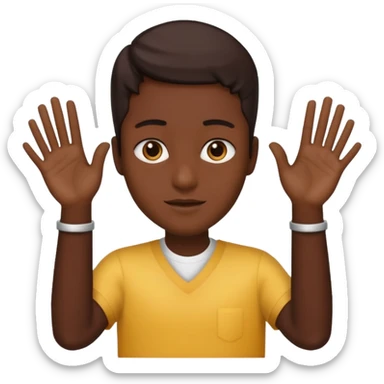 EMOJI DE UNA PERSONA HAVIENO EL NUMERO 304 CON LAS MANOS COMO LO HACE LAMINE YAMAL sticker