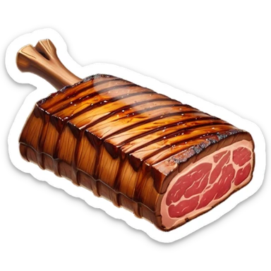 a single smoked beef rib sticker