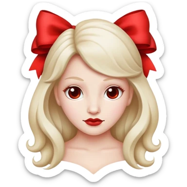 Barboncino Red con fiocco  sticker