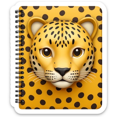 leopard patterned notebook sticker