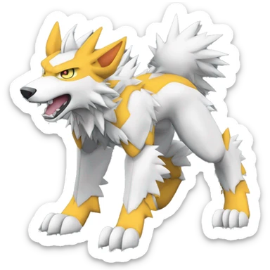  Cool Edgy Digimon-Fakemon-Garurumon-Loogamon-Dorulumon-Wolf full body sticker