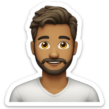 sri lankan 25 year old handsome and stylish guy with a beard sticker